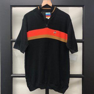 New UNIF Black Knit Stripe Shirt - Size Large